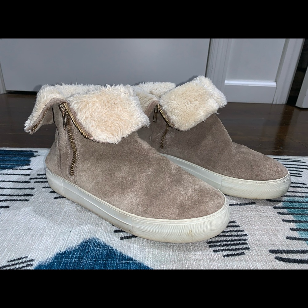 J/slides allie faux fur slip on boots / sneaker